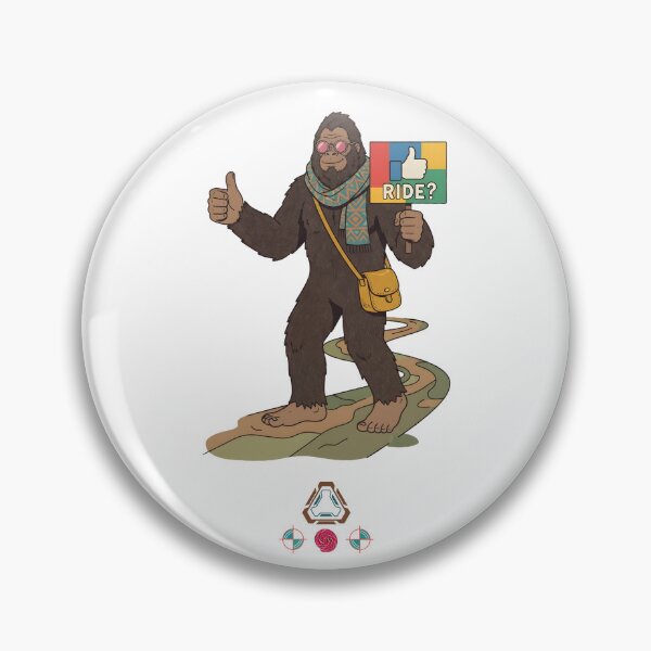 Item preview, Stylish Bigfoot Hitchhiking "Ride?" - Trendy Sasquatch Cryptid designed and sold by Whimsy Trail Co.
