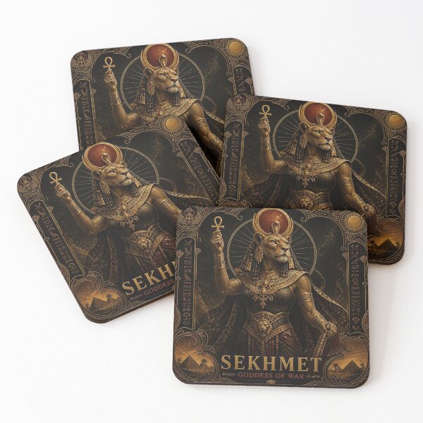 Item preview, Sekhmet Egyptian Goddess of War - Dark Academia Gothic Art designed and sold by SunnyDesign82.