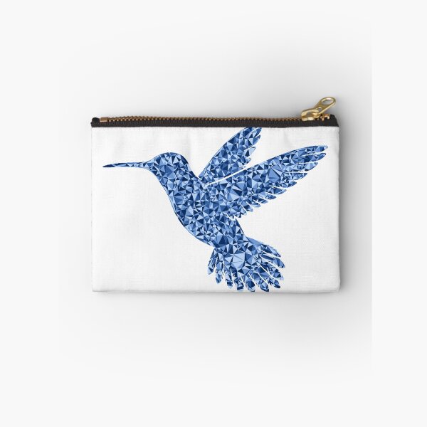 Item preview, Gentle Hummingbird Blue Triangular Mosaic Silhouette Design designed and sold by DymondDesigns.
