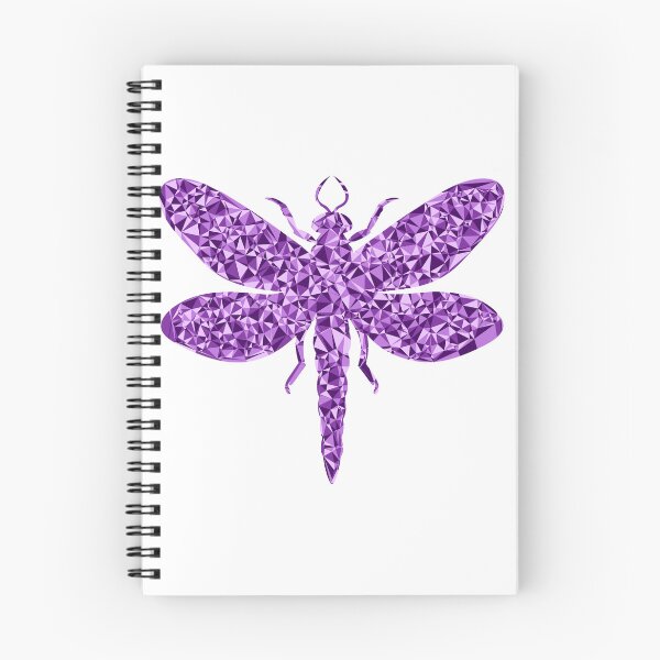 Item preview, Dragonfly Purple Triangular Mosaic Silhouette Design designed and sold by DymondDesigns.