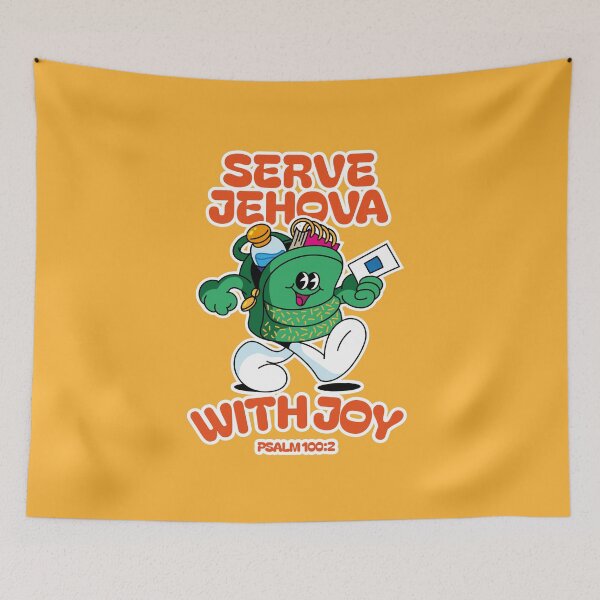 Item preview, Serve Jehovah with Joy – Psalm 100:2 | JW designed and sold by Whim & Verse Studio.