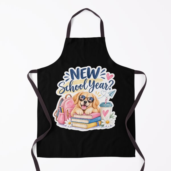 Item preview, New School Year Cute Golden Retriever Back to School Watercolor designed and sold by GusiaTreasures.