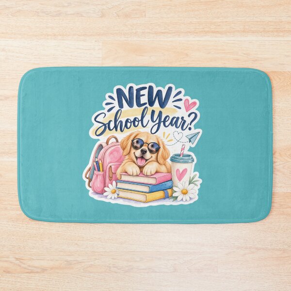 Item preview, New School Year Cute Golden Retriever Back to School Watercolor designed and sold by GusiaTreasures.