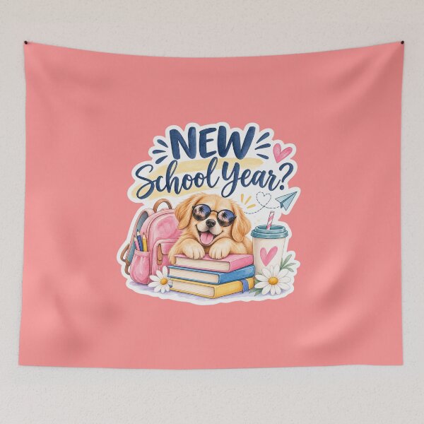 Item preview, New School Year Cute Golden Retriever Back to School Watercolor designed and sold by GusiaTreasures.