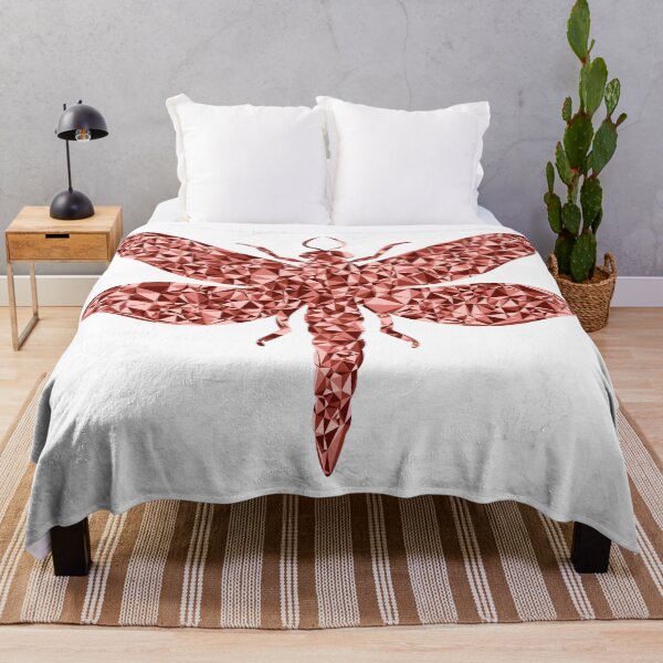 Item preview, Dragonfly Red Triangular Mosaic Silhouette Design designed and sold by DymondDesigns.
