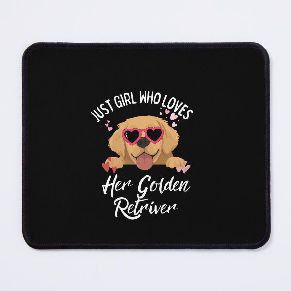 Item preview, Just A Girl Who Loves Her Golden Retriever Cute Heart Glasses Puppy designed and sold by Fateh-Kro ⭐⭐⭐⭐⭐.