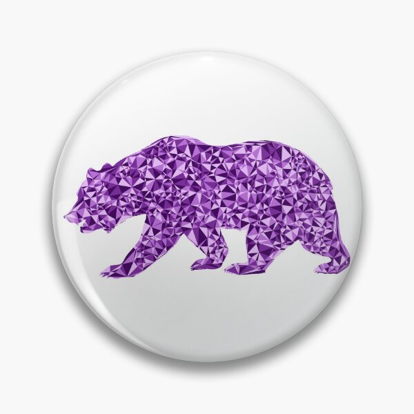Item preview, Ferocious Bear Purple Triangular Mosaic Silhouette Design designed and sold by DymondDesigns.
