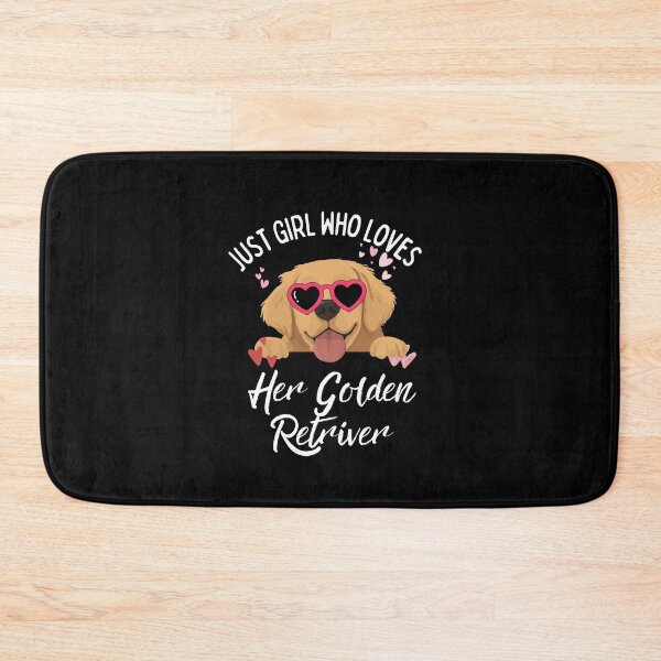 Item preview, Just A Girl Who Loves Her Golden Retriever Cute Heart Glasses Puppy designed and sold by Fateh-Kro ⭐⭐⭐⭐⭐.