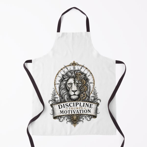 Item preview, Discipline Trumps Motivation Lion Clockwork Steampunk designed and sold by BobbyTee Merch.