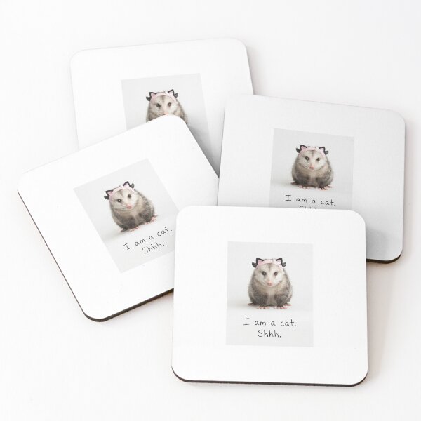 Item preview, I am a cat. Shh Opossum funny sarcastic sarcasm cat kitten kitty parody christmas birthday designed and sold by CheeseBlueprint.