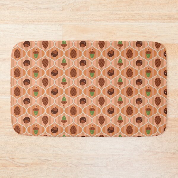 Item preview, Conkers, Acorns and Pine Cones Ogee Striped Print designed and sold by Daniel Bevis Design.