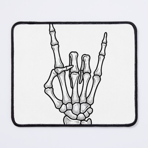 Item preview, Goth Skeleton Hand Heavy Metal Rock Sign Black Aesthetic designed and sold by OH-MY-GOTH.