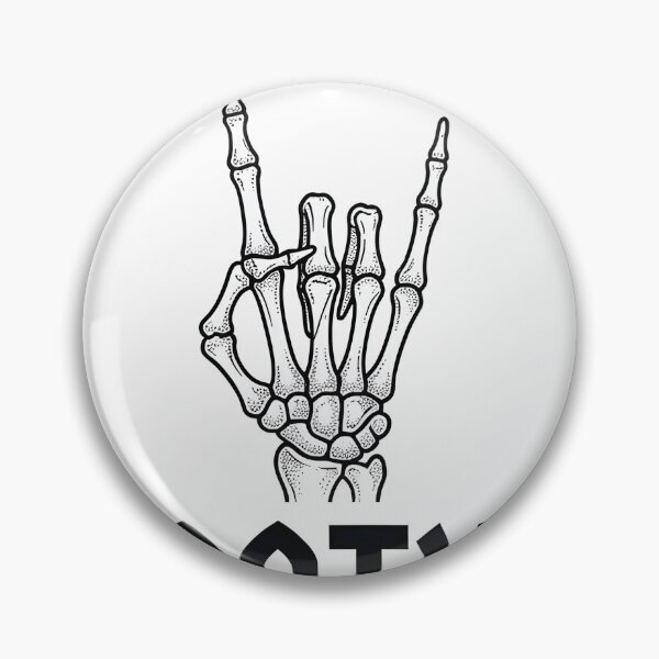 Item preview, Goth Skeleton Hand Heavy Metal Rock Sign Black Aesthetic designed and sold by OH-MY-GOTH.