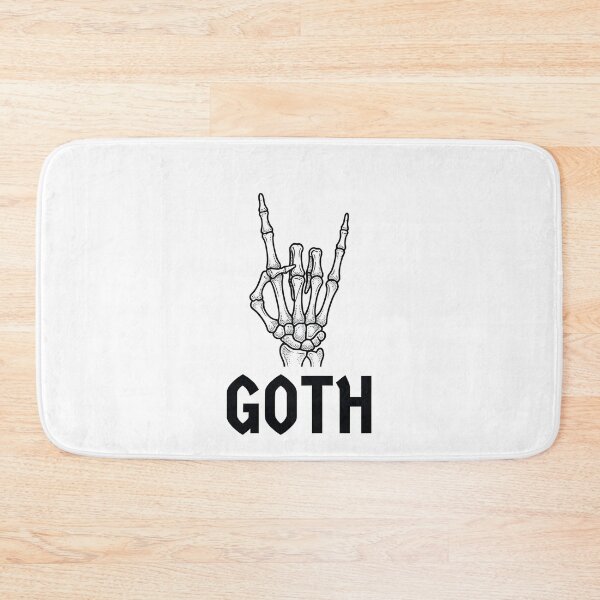 Item preview, Goth Skeleton Hand Heavy Metal Rock Sign Black Aesthetic designed and sold by OH-MY-GOTH.