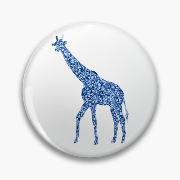Item preview, Giraffe Blue Triangular Mosaic Silhouette Design designed and sold by DymondDesigns.