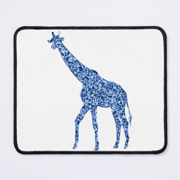 Item preview, Giraffe Blue Triangular Mosaic Silhouette Design designed and sold by DymondDesigns.