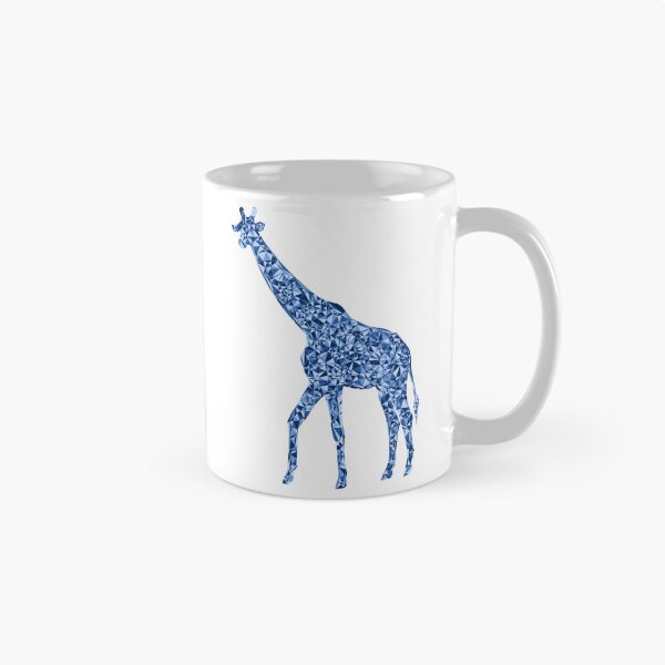 Item preview, Giraffe Blue Triangular Mosaic Silhouette Design designed and sold by DymondDesigns.