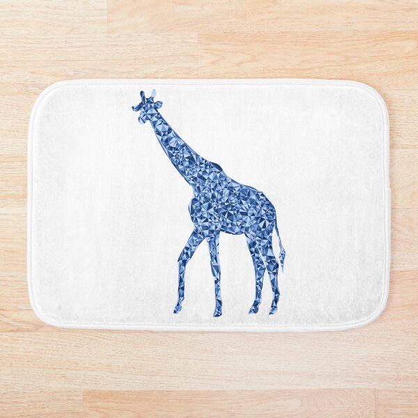 Item preview, Giraffe Blue Triangular Mosaic Silhouette Design designed and sold by DymondDesigns.