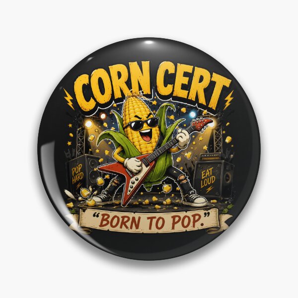 Item preview, Corn Rock Star – Born to Pop Funny Food Guitar Rocker designed and sold by Snackwear Apparel.