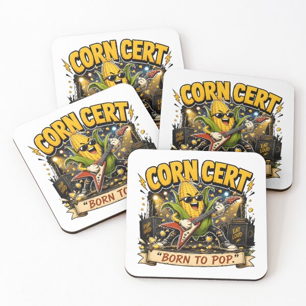Item preview, Corn Rock Star – Born to Pop Funny Food Guitar Rocker designed and sold by Snackwear Apparel.