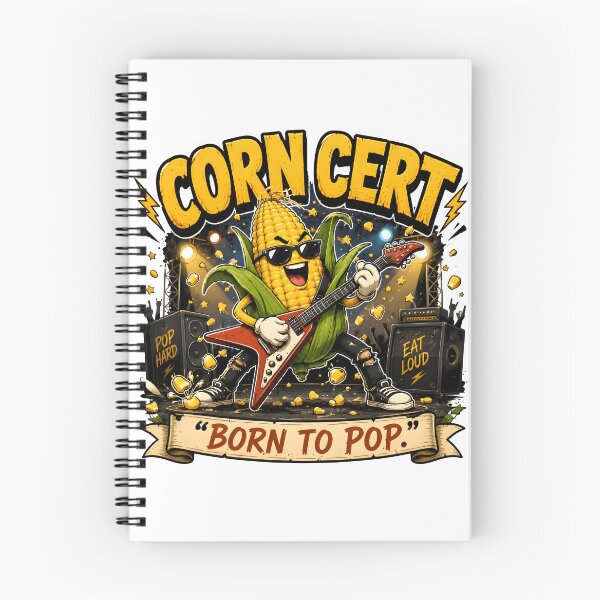 Item preview, Corn Rock Star – Born to Pop Funny Food Guitar Rocker designed and sold by Snackwear Apparel.