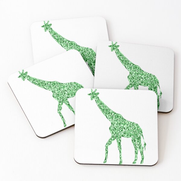 Item preview, Giraffe Green Triangular Mosaic Silhouette Design designed and sold by DymondDesigns.