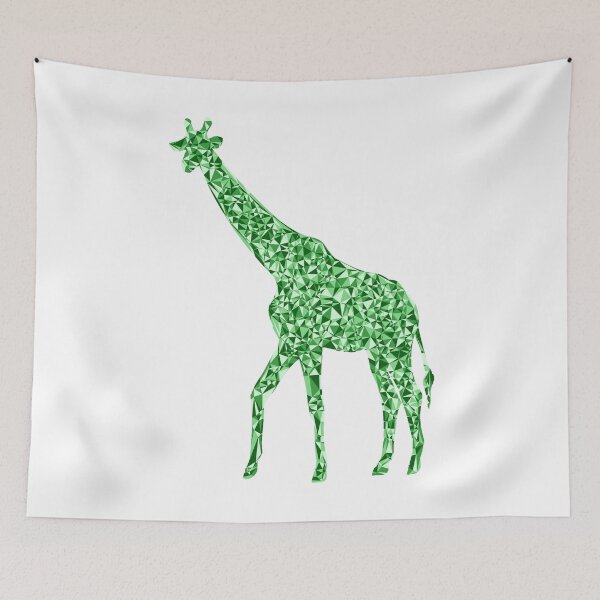 Item preview, Giraffe Green Triangular Mosaic Silhouette Design designed and sold by DymondDesigns.
