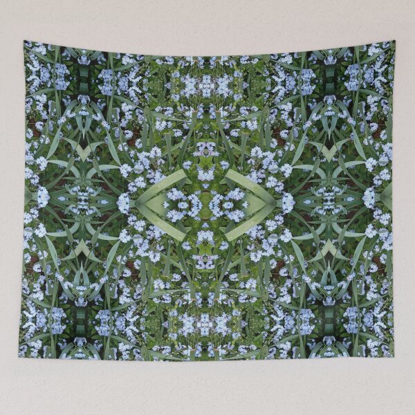 Item preview, Blue forget-me-not in her garden, mirror image designed and sold by lyloubeaupere.