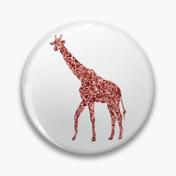 Aperçu de l'œuvre Motif de silhouette triangulaire en mosaïque de girafe rouge créée et vendue par DymondDesigns.