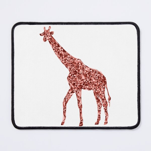 Item preview, Giraffe Red Triangular Mosaic Silhouette Design designed and sold by DymondDesigns.