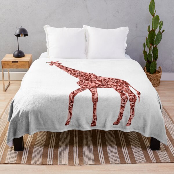 Item preview, Giraffe Red Triangular Mosaic Silhouette Design designed and sold by DymondDesigns.
