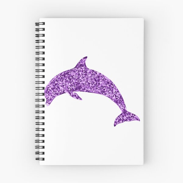 Item preview, Diving Dolphin Purple Triangular Mosaic Silhouette Design designed and sold by DymondDesigns.