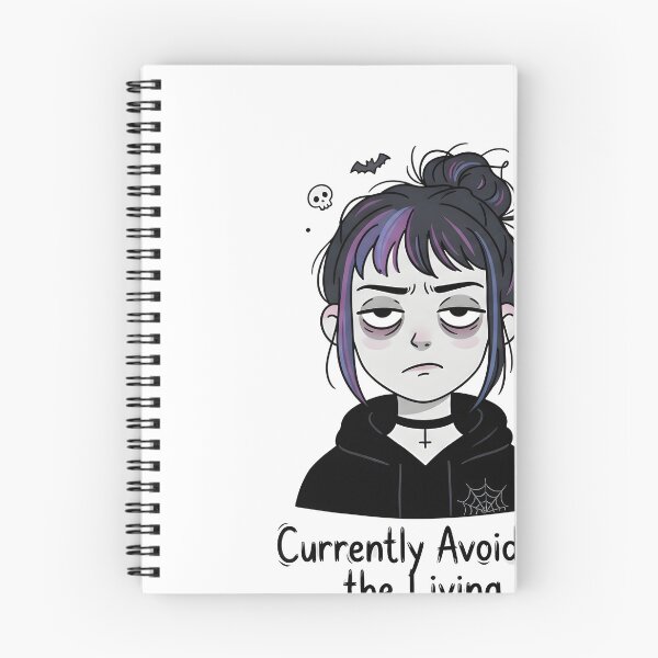 Item preview, Currently Avoiding the Living Goth Introvert Aesthetic Girl designed and sold by OH-MY-GOTH.