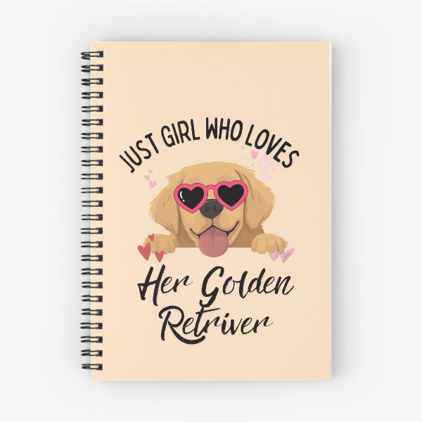 Item preview, Just A Girl Who Loves Her Golden Retriever Cute Heart Glasses Puppy designed and sold by Fateh-Kro ⭐⭐⭐⭐⭐.