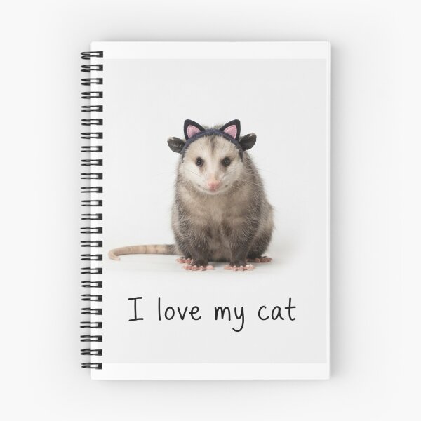 Item preview, I love my cat Opossum funny sarcastic sarcasm cat kitten kitty parody christmas birthday designed and sold by CheeseBlueprint.
