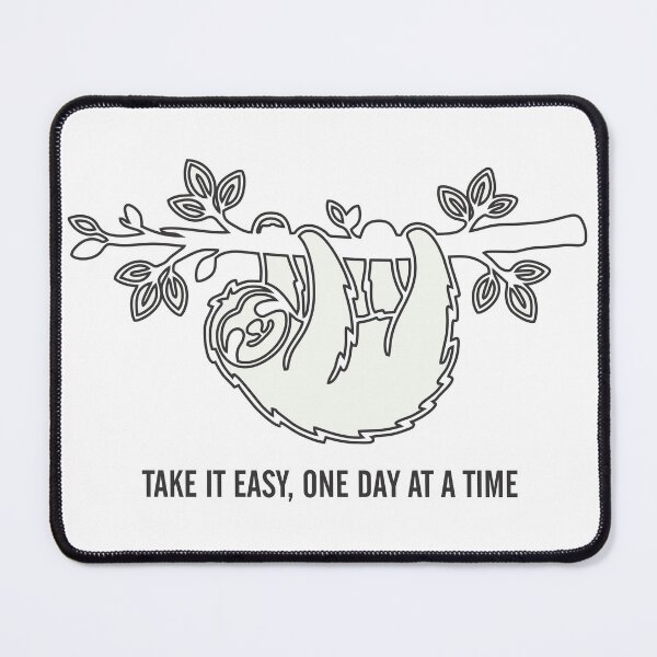 Item preview, Take It Easy One Day At A Time Sloth Line Art designed and sold by Joshbrowny.