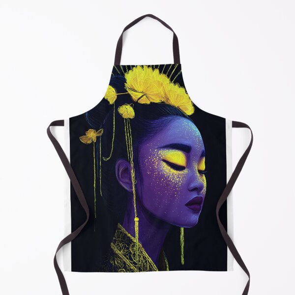 Item preview, Elegant Abstract Portrait with Yellow Accents designed and sold by Artessie.