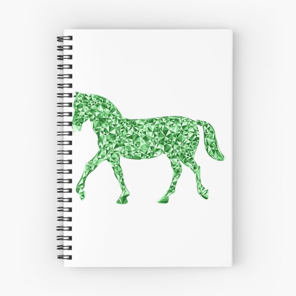Item preview, Diseño de silueta de mosaico triangular verde de caballo al trote designed and sold by DymondDesigns.