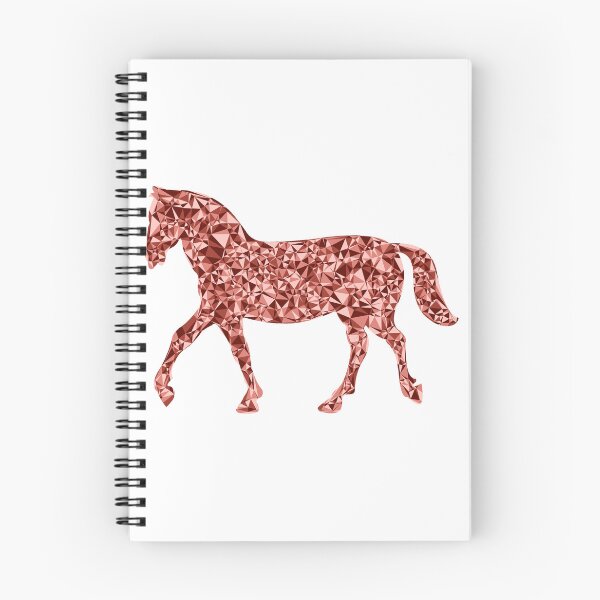 Item preview, Trotting Horse Red Triangular Mosaic Silhouette Design designed and sold by DymondDesigns.
