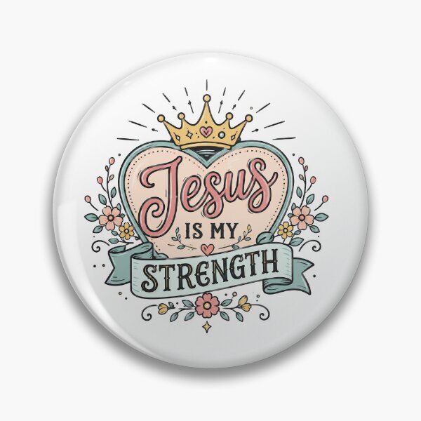 Item preview, Christian Inspirational Quote, Jesus is My Strength designed and sold by graphic-genie.