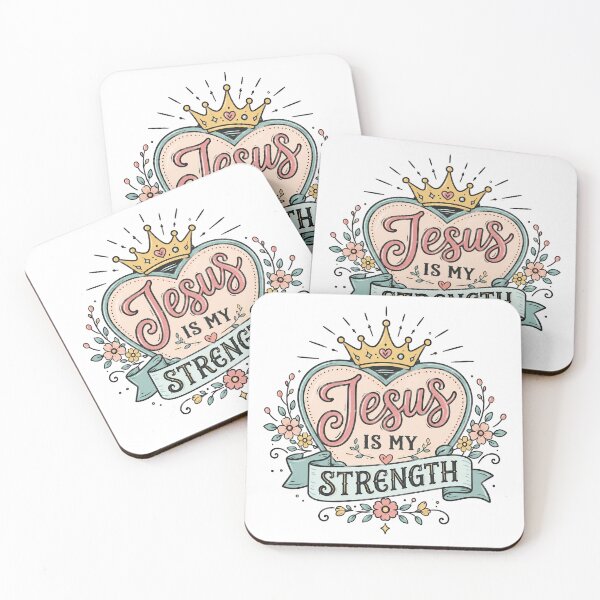 Item preview, Christian Inspirational Quote, Jesus is My Strength designed and sold by graphic-genie.