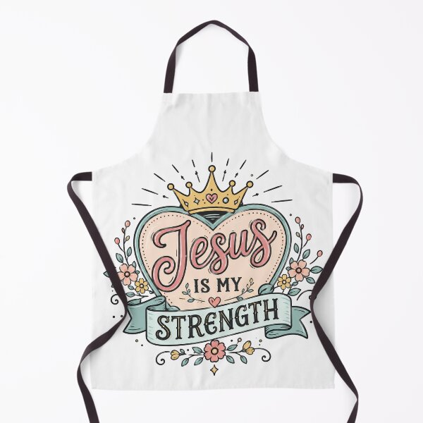 Item preview, Christian Inspirational Quote, Jesus is My Strength designed and sold by graphic-genie.
