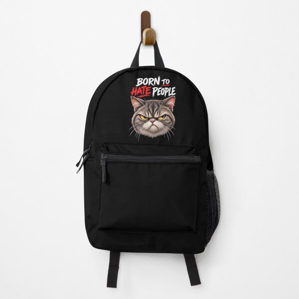 Item preview, Born to Hate People – Funny Grumpy Cat Introvert Humor designed and sold by WordPlayStudio.