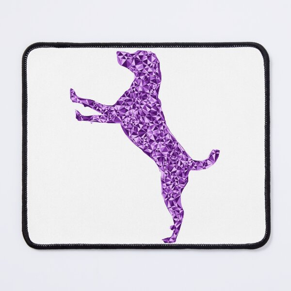 Item preview, Dog Jumping Up Purple Triangular Silhouette Design designed and sold by DymondDesigns.