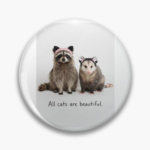 Item preview, All cats are beautiful Opossum raccoon funny sarcastic sarcasm cat kitten kitty parody christmas birthday designed and sold by CheeseBlueprint.