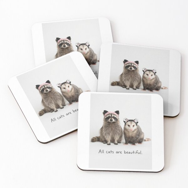 Item preview, All cats are beautiful Opossum raccoon funny sarcastic sarcasm cat kitten kitty parody christmas birthday designed and sold by CheeseBlueprint.