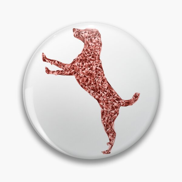 Item preview, Dog Jumping Up Red Triangular Silhouette Design designed and sold by DymondDesigns.