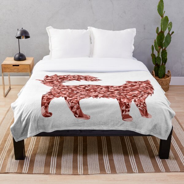 Item preview, Fluffy Cat Red Triangular Mosaic Silhouette Design designed and sold by DymondDesigns.