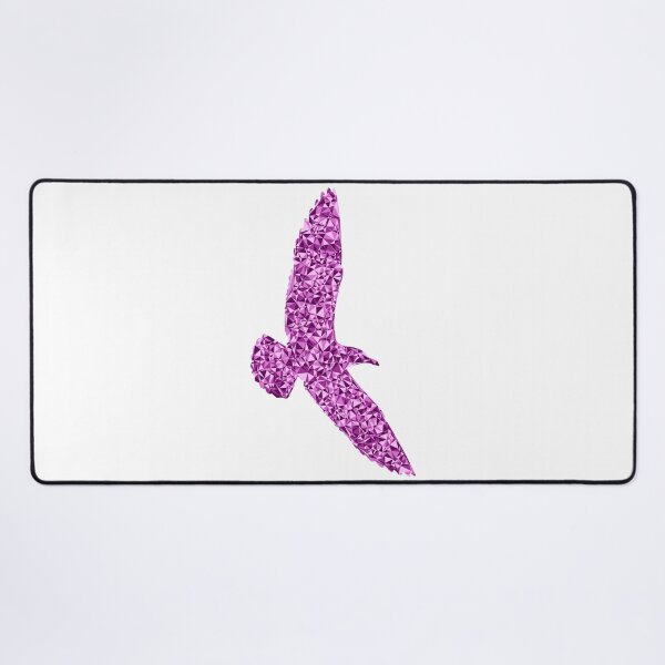 Item preview, Soaring Seagull Pink Triangular Mosaic Silhouette Design designed and sold by DymondDesigns.