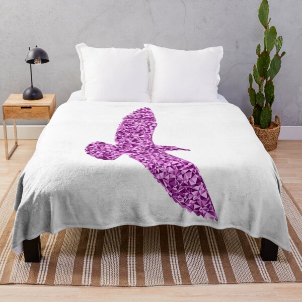 Item preview, Soaring Seagull Pink Triangular Mosaic Silhouette Design designed and sold by DymondDesigns.